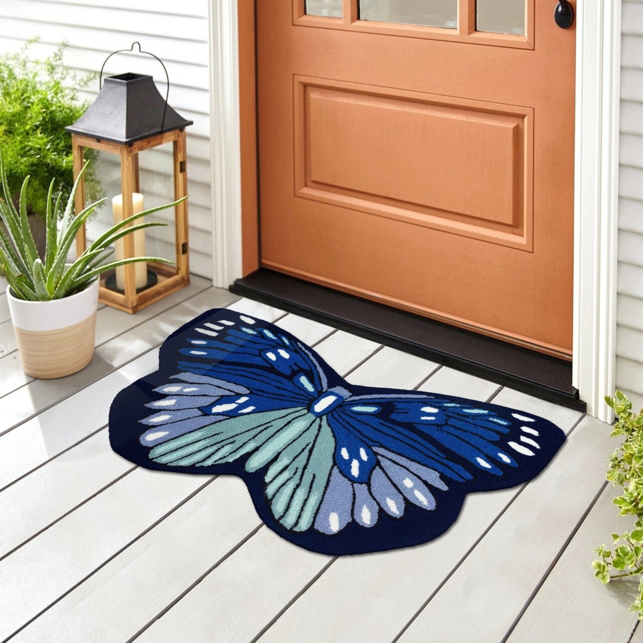 The Rug Department Liora Manne Frontporch Monarch Indoor Outdoor Rug Blue